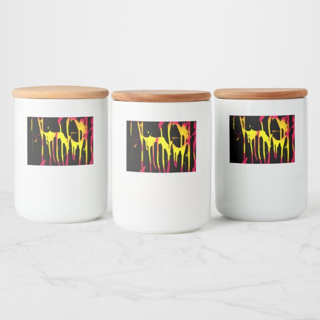 Rótulo Para Comida rebarbas e expurgos e bacanais (Garrafas)