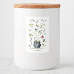 Rótulo Para Comida Receita de caldeirão de Halloween Moderno 1