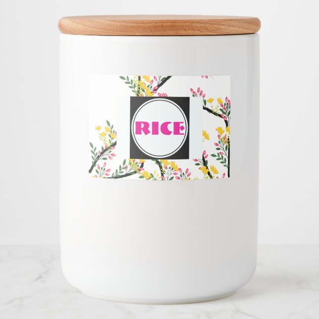 Rótulo Para Comida Recipiente de Boa Comida de Arroz  (Frente)