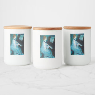 Rótulo Para Comida Renoir Mulher na Pintura Piano de Belas Artes