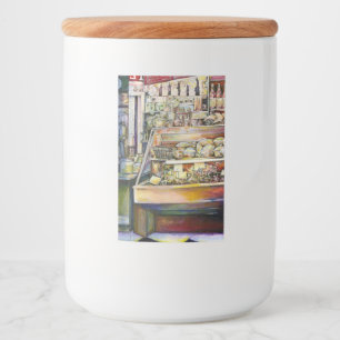 Rótulo Para Comida Respiração a frio em um Deli quente