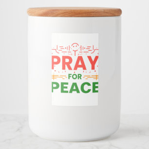 Rótulo Para Comida Reze Pela Paz