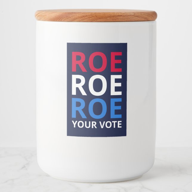 Rótulo Para Comida Roe Seu Voto I (Frente)