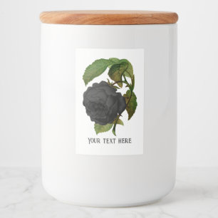 Rótulo Para Comida Rosas Pretos Góticos Vintage Personalizados