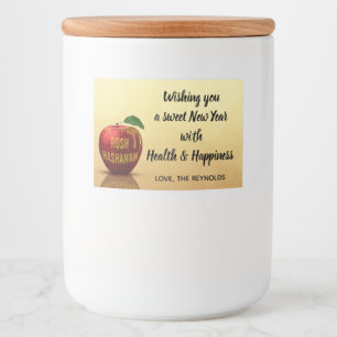 Rótulo Para Comida Rosh Hashanah Jewish New Year Honey Apple