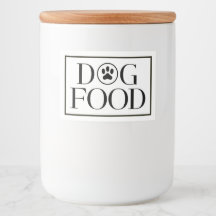 Rótulo de Armazenamento de Comida de Cachorro Com