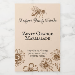 Rótulo Para Comida Rótulo de Comida de Mel Floral de Mel Floral Zesty
