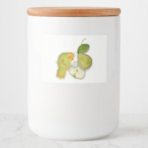 Rótulo Para Comida Rótulo de Recipiente de Comida de Pera (3" x 2") p