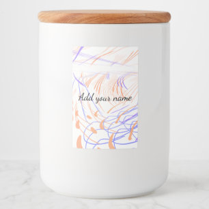Rótulo Para Comida Roxo laranja aquarela abstrato adicionar nome text