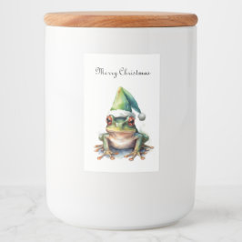 Rótulo Para Comida Sapo de Natal, personalizado