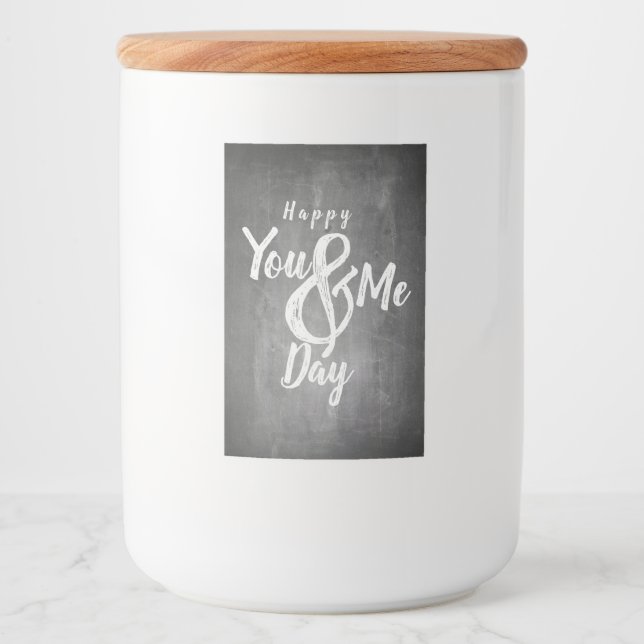 Rótulo Para Comida Saudações de aniversário no chalkboard look (Frente)