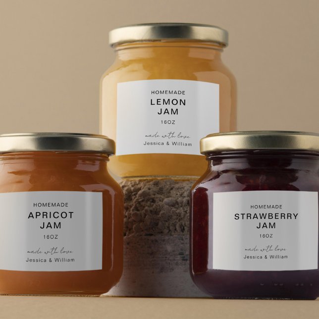 Rótulo Para Comida Script de manuscrito mínimo e chic (Criador carregado)