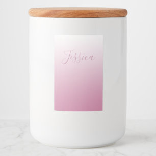 Rótulo Para Comida Script Elegante & Pink (qualquer cor) Ombre Editáv