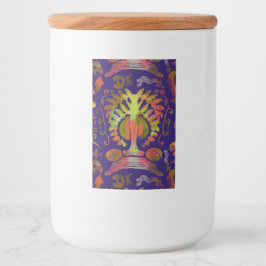 Rótulo Para Comida Simetria oriental psicodélica Abstrato Art