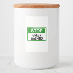 Rótulo Para Comida Sinal de Parar Greenwashing