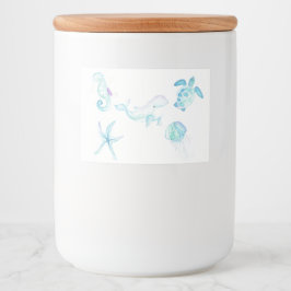 Rótulo Para Comida Sob O Mar