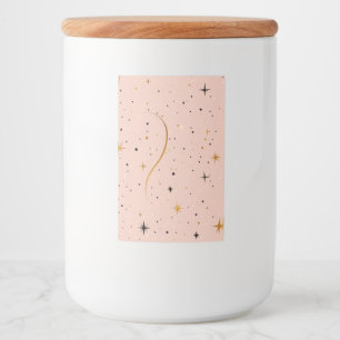 Rótulo Para Comida StarKeep - Jar de vidro com tampa e Design de estr