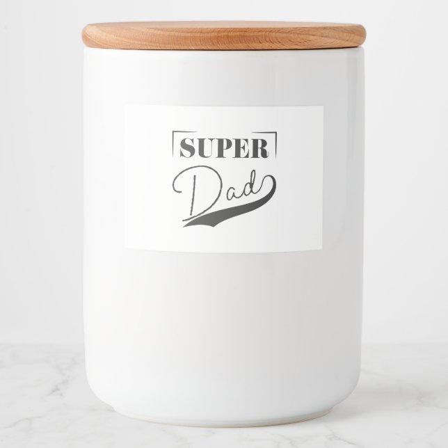 Rótulo Para Comida Super Pai (Frente)
