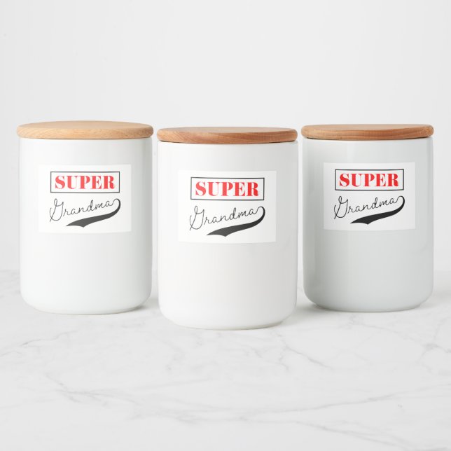 Rótulo Para Comida Super vovó (Garrafas)