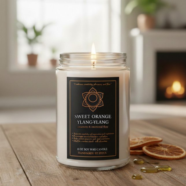 Rótulo Para Comida Svadhisthana Sacral Chakra Candle Label (Criador carregado)