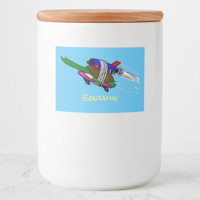 Rótulo Para Comida Tartaruga voadora (Frente)