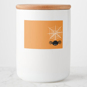 Rótulo Para Comida Teia de Aranha de Halloween