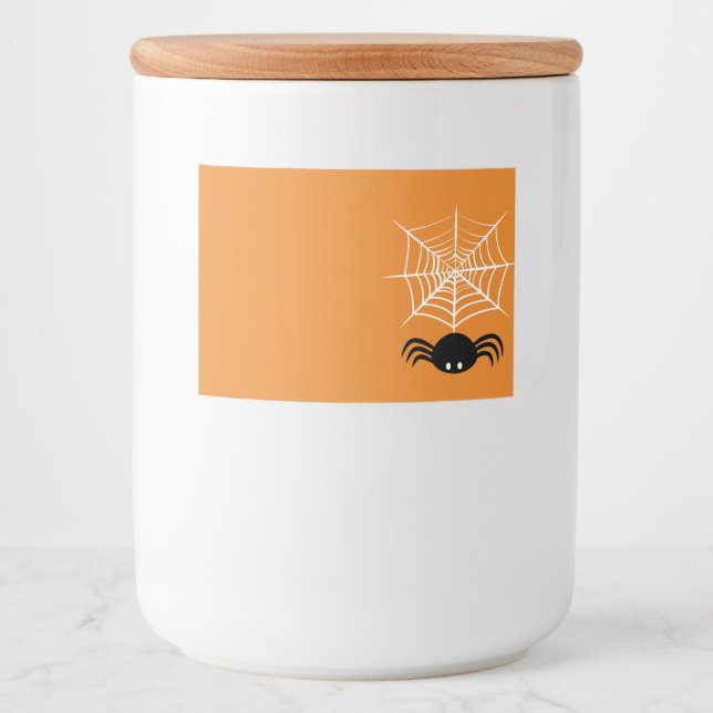 Rótulo Para Comida Teia de Aranha de Halloween (Frente)