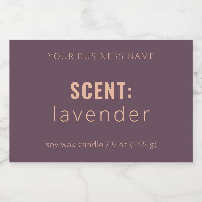 Rótulo Para Comida Tela Mínima Limpa de Plum & Tan (Rótulo Único)