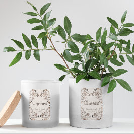 Rótulo Para Comida Tema de Casamento Floral Brown