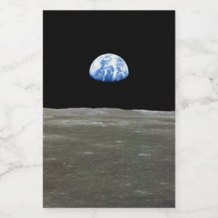 Rótulo Para Comida Terra da Lua no Espaço Sideral: Earthrise