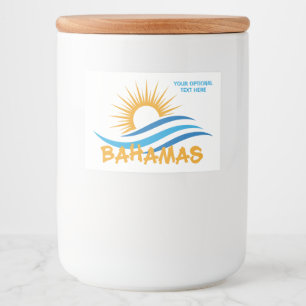 Rótulo Para Comida Texto Personalizado Bahamas