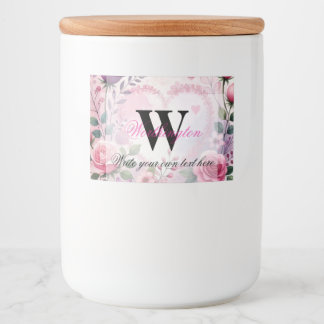 Rótulo Para Comida Tipografia texto floral corações romântico aquarel