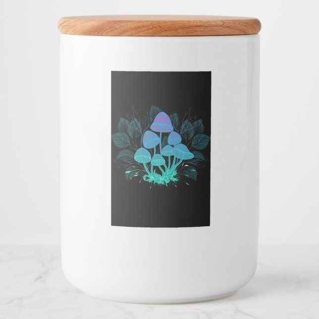 Rótulo Para Comida Toadstools em arbustos (Frente)