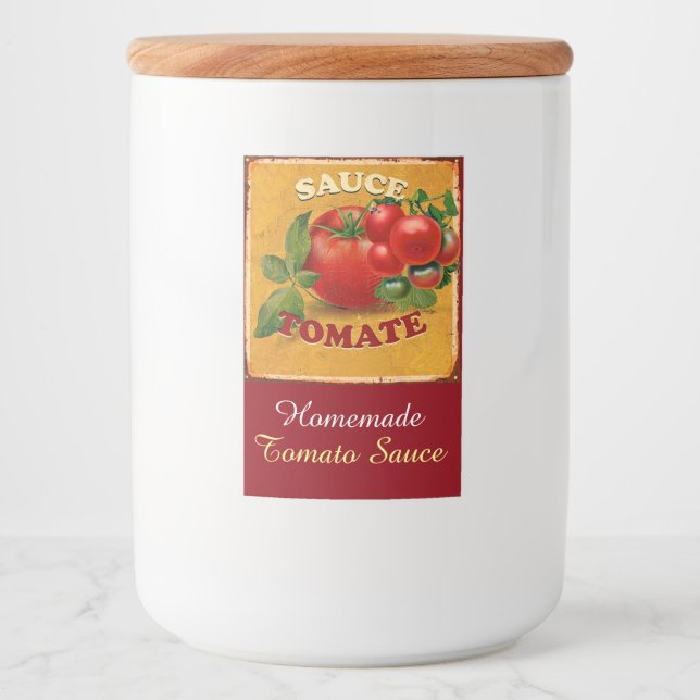 RÓTULO PARA COMIDA TOMATES KITCHEN PRESERVAS, CANETA, TOMATE (Frente)