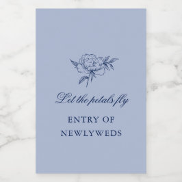 Rótulo Para Comida Tosse de Petais de Flor de Casamento com Esquema M