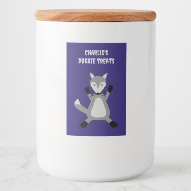 Rótulo Para Comida Tratos Personalizados De Cachorros De Fogueira Cut (Frente)