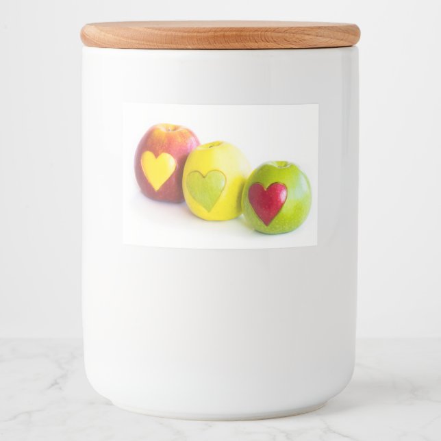 Rótulo Para Comida Três maçãs (Frente)