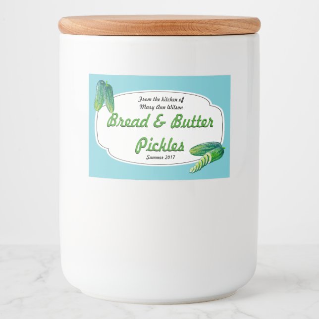 Rótulo Para Comida Trilhos de Pão e Manteiga (Frente)