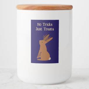 Rótulo Para Comida Truque de Jackalope do Halloween ou tratamento per