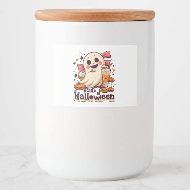Rótulo Para Comida Um Sabor de Halloween  (Frente)