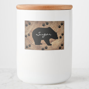 Rótulo Para Comida Urso Preto E Tubarão