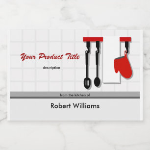 Rótulo Para Comida Utensílios De Chef Da Cozinha Do Produto