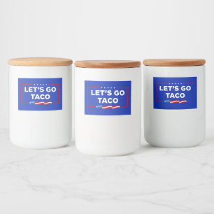 Rótulo Para Comida Vamos Vai Taco Trump Sempre Fala Engraçado