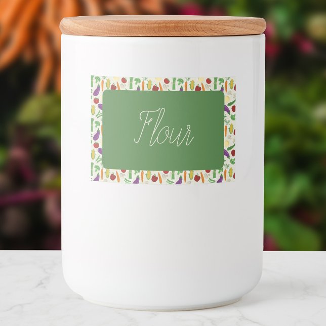 Rótulo Para Comida Veggies Coloridos (Criador carregado)