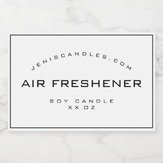 Rótulo Para Comida Vela de estilo simples de borda branca minimalista