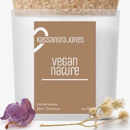 Rótulo Para Comida Vela Marrom Vintage em Forma de Coração de Papel K