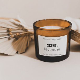 Rótulo Para Comida Vela Mínima Limpa e Perfumada