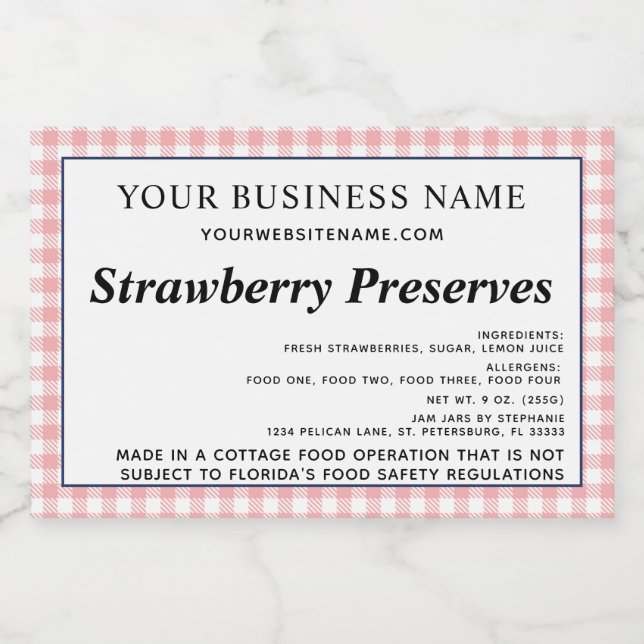 Rótulo Para Comida Verificação Vermelha do Texto Necessário ATUALIZAD (Rótulo Único)