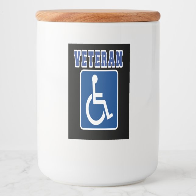 Rótulo Para Comida Veterano deficiente (Frente)