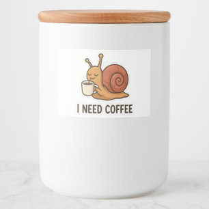 Rótulo Para Comida Vinheta de café de caracol